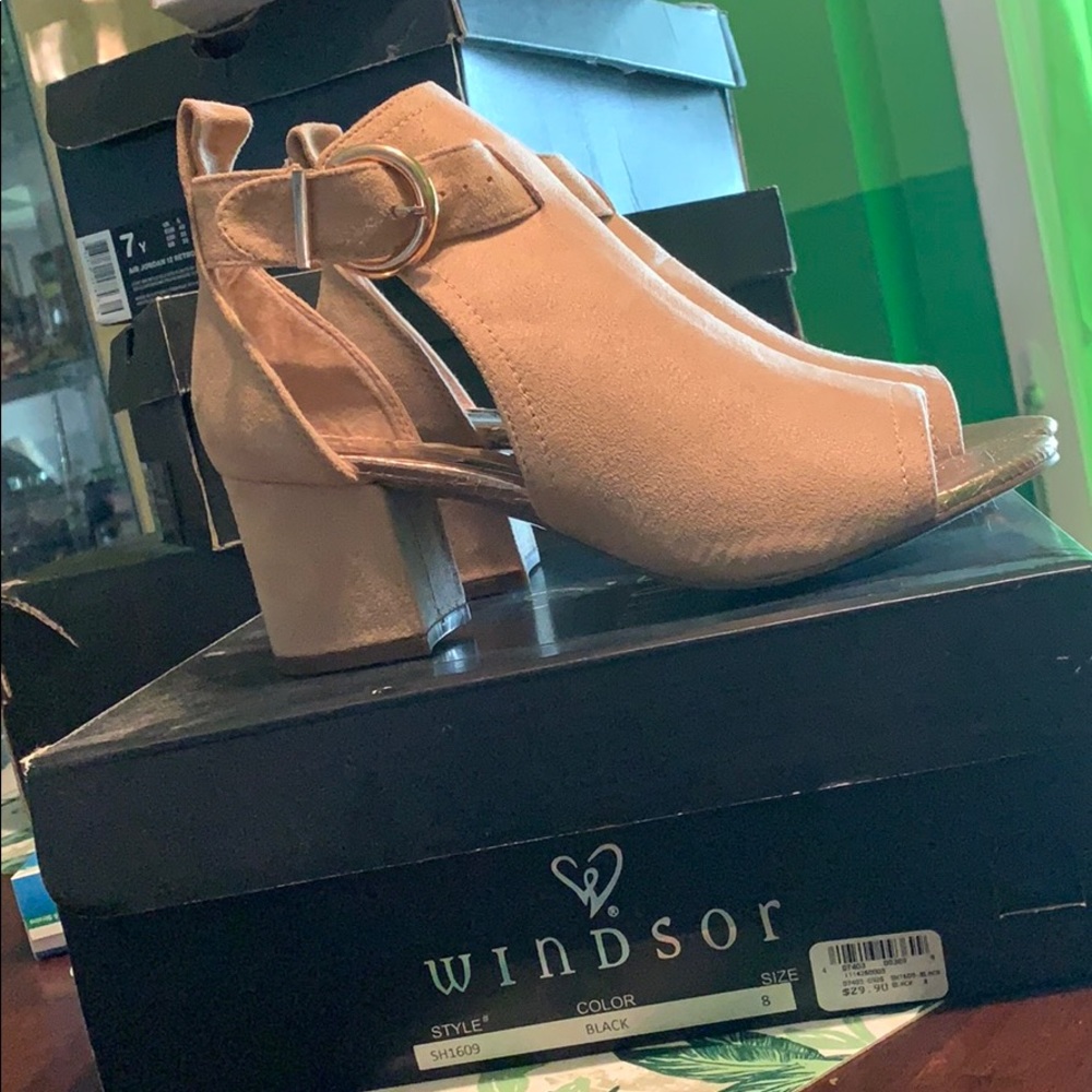 Baby Pink Peep-toe Booties